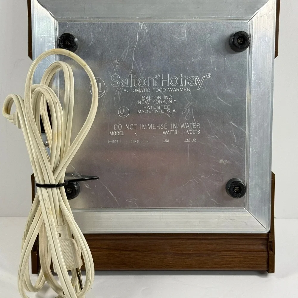 Salton Vintage Hotray Food Warmer Electric Hot Plate Buffet Server H-907 *WORKS*